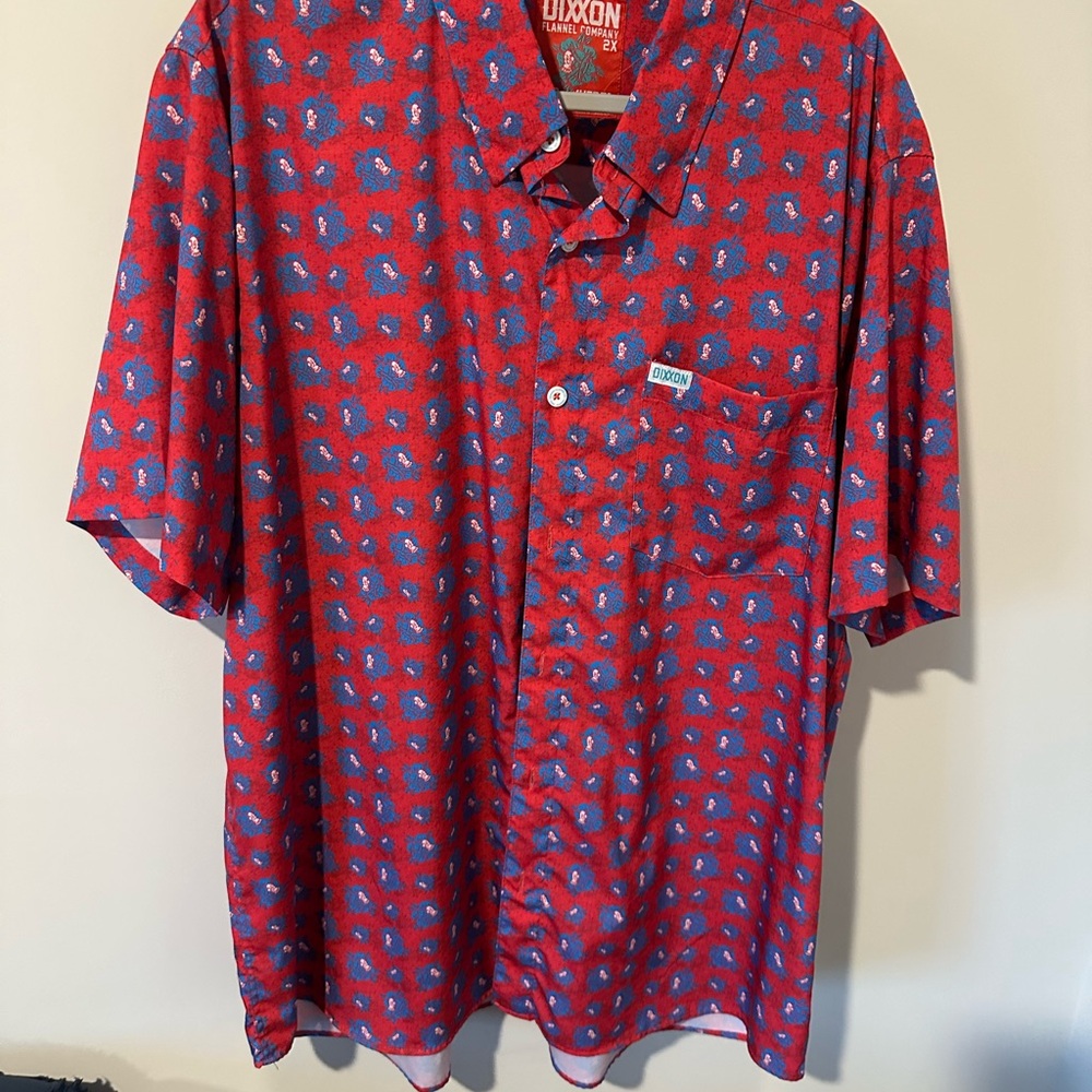 Dixxon Flannel Co, Rose Muerta button down shirt, never worn
